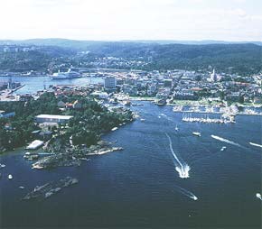 Kristiansand aus der Luft